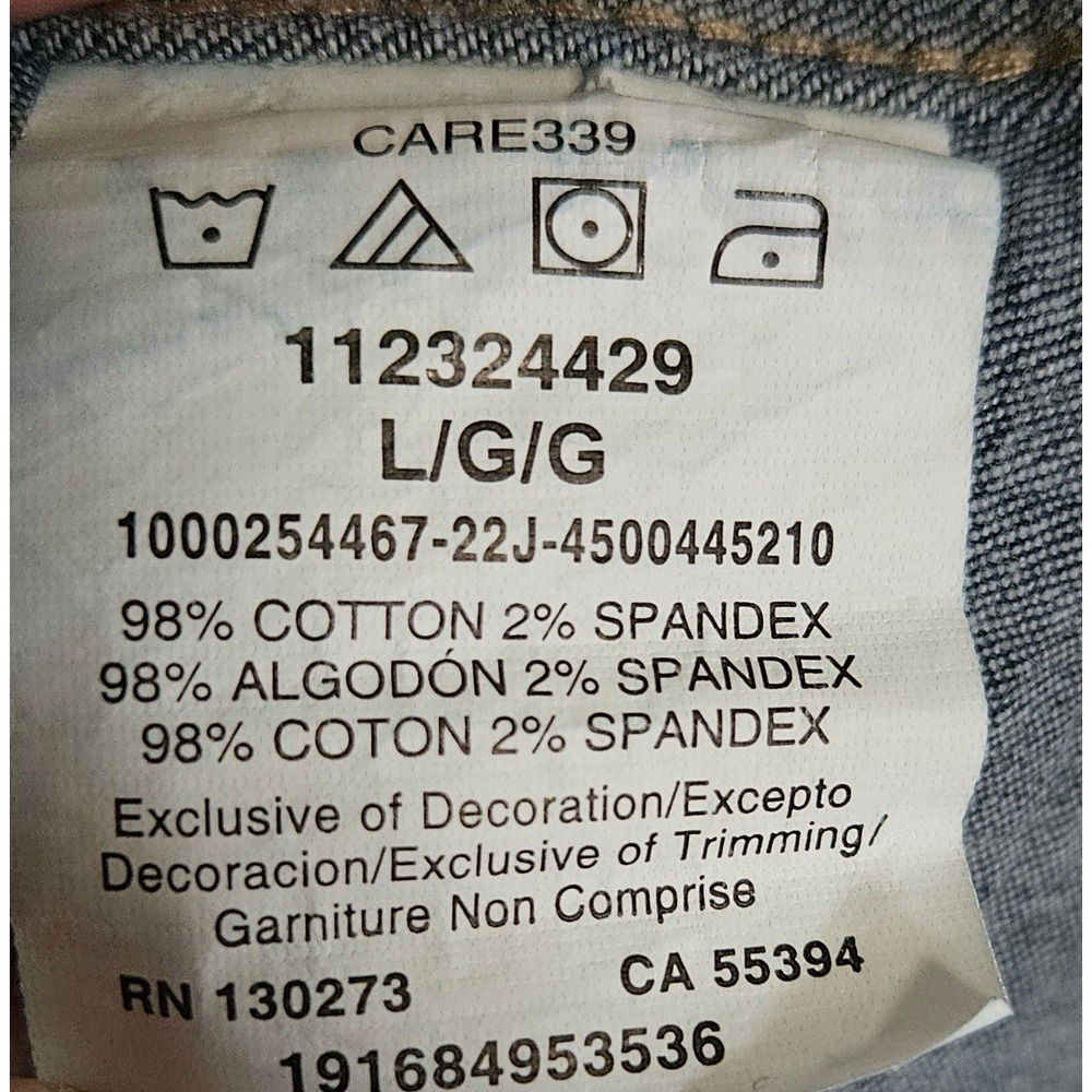 Wrangler Mens Dark Wash Denim Western Pearl Snap Long Sleeve Shirt Large L y2k - Picture 5 of 5